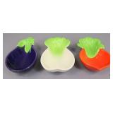 Vegetable Design Ceramic Dishes  3pc