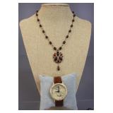 Victoria Wieck Watch & Necklace 3pc