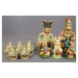 Easter Decor & Napkin Rings 13pc