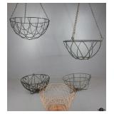 Metal Hanging Baskets+ 5pc