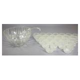 Punch Bowl & Glasses 15pc
