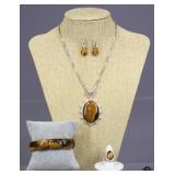 Tiger Eye Jewelry 5pc