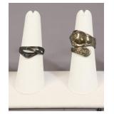 Sterling Silver Rings Size 6 2pc