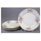Floral Plates from Japan 4pc