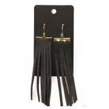 Pair of Faux Leather Earrings