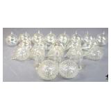 Clear Glass Ornaments 25pc