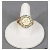 18KGE Panda Coin Ring - Size 6.5