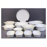 Corning Ware & French White Bowls 12pc
