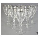 Silver-Rim Stemware 6pc