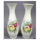 Lefton Hand Painted Vases 2pc
