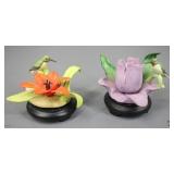 Porcelain  Bird  Figurines 2pc