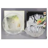Arcoroc Platter & Walther-Glas Bowl 2pc