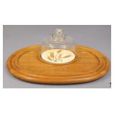 Goodwood Teak Cheese Board w/Glass Dome