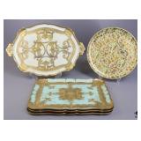 Decorative Trays from Italy & Japan 5pc