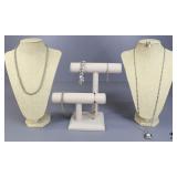 Silver Tone Jewelry 8pc