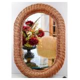Wicker Framed Mirror