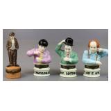 Charlie Chapman/3 Stooges Trinket Boxes 4pc