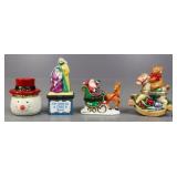 Christmas Themed Trinket Boxes 4pc