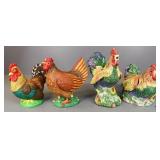 Rooster Decor including Department 56 4pc