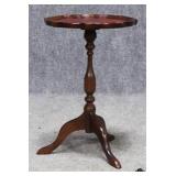 Bombay Co. Leather Top Pedestal Side Table