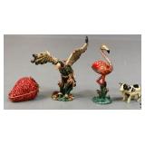 Painted Metal Decor 4pc