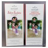 Hallmark Artist Collection Festive Fountains 2pc