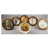 Framed & Unframed Decorative Plates 6pc