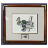 Larry Hayden Stamp Print - Mallards