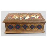 Painted Wood Hinged Box