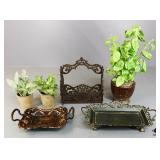 Artificial Plants W/Decor 5pc