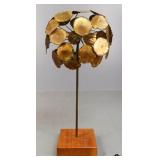 Metal Decor on Wood Base