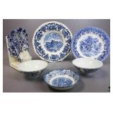 Enoch Wedgwood Blue & White Dishes+ 6pc