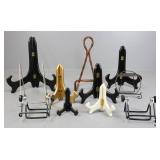 Small Easels & Plate Holders 11pc