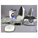 Irons/Portable CD Radio Player & More 7pc