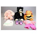 Stuffed Animals W/Build-A-Bear Accessories 8pc