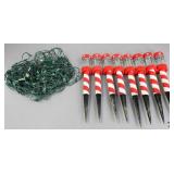 Solar Stake Lights, Christmas Light Strings 7pc