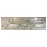 Clear Pyrex & Anchor Hocking Bake Ware 8pc