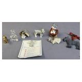 Dog & Bear Figurines 8pc