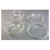 Pyrex Pie Pans & Bowls 4pc