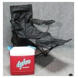 Outdoor Folding Chair & Igloo Cooler 2pc