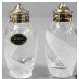 Lenox Crystal/Silver Plate Salt & Pepper Set