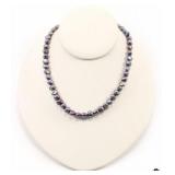 Black Pearl Necklace w/ 14k Clasp