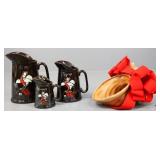 Ceramic Cornucopia & Pitcher Set 4pc