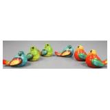 Colorful Bird Figurines 6pc