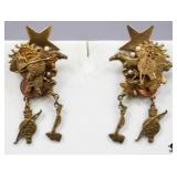 Pair of Gold Tone Earrings