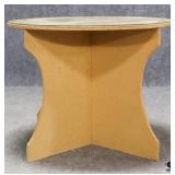 Particle Board Display Table w/ Glass Top