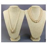Costume Pearl Necklaces including Napier 2pc