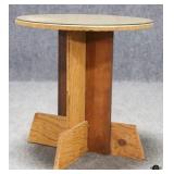 Particle Board Display Table w/ Glass Top