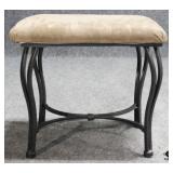 Upholstered Stool w/ Metal Base