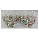 Christmas Beverage Glasses 11pc